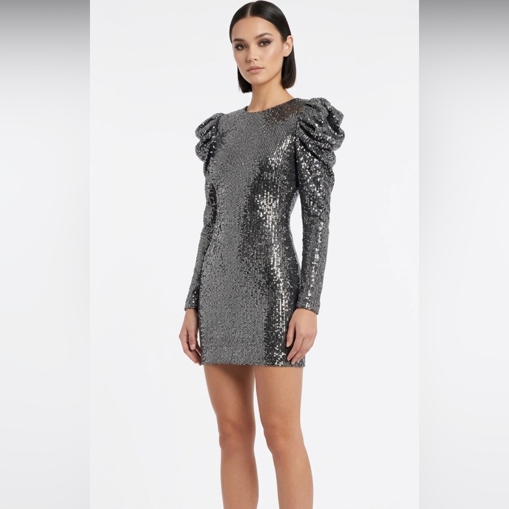 Forever 21 Shimmering Silver Sequin Dress